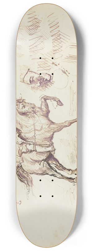 Ernest Meissonier - The Herald of Murcia and Other Studies (recto) 8.25 inch art skate deck