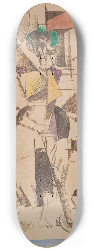 Albert Gleizes - La Dame aux btes, Portrait de Madame Raymond Duchamp Villon 8.25 inch art skate deck