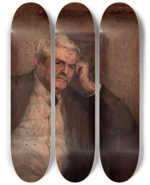 Triptych art skateboard deck of Eliseu Visconti Meu Irmo Afonso by Eliseu Visconti (1866-1944)