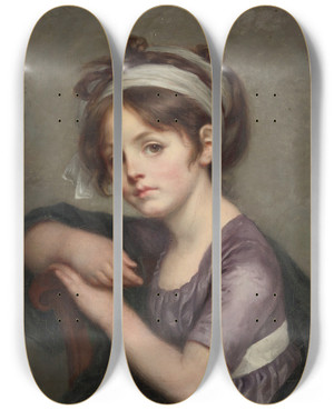 Triptych art skateboard deck of Jeanbaptiste Greuze Portrait Of A Young Girl by Jean-Baptiste Greuze (1725-1805) Triptych art skateboard deck of Jeanbaptiste Greuze Portrait Of A Young Girl by Jean-Baptiste Greuze (1725-1805)