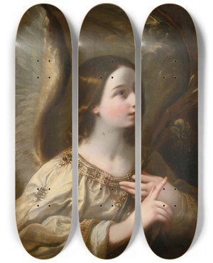 Triptych art skateboard deck of Circle Of Guido Reni Angel Of The Annunciation by Circle Of Guido Reni (1575-1642) Triptych art skateboard deck of Circle Of Guido Reni Angel Of The Annunciation by Circle Of Guido Reni (1575-1642)