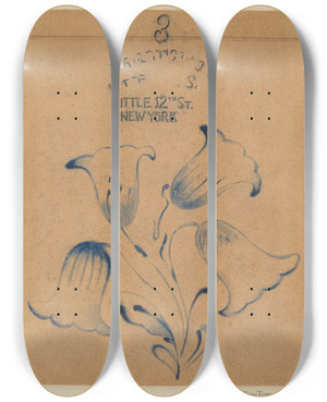 Triptych art skateboard deck of John Tarantino Jar_11 by John Tarantino (1935)