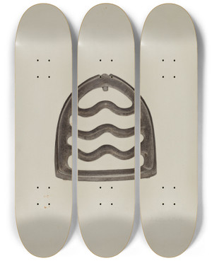 Triptych art skateboard deck of Ardella Watkins Trivet_1 by Ardella Watkins