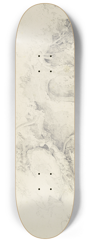 Ernst Fries - Bei Ariccia, Brunnen bei einem Einsiedlerhuschen 8.25 inch art skate deck