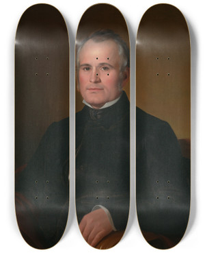 Triptych art skateboard deck of Constantino Brumidi Emery Bemis by Constantino Brumidi (1805-1880)
