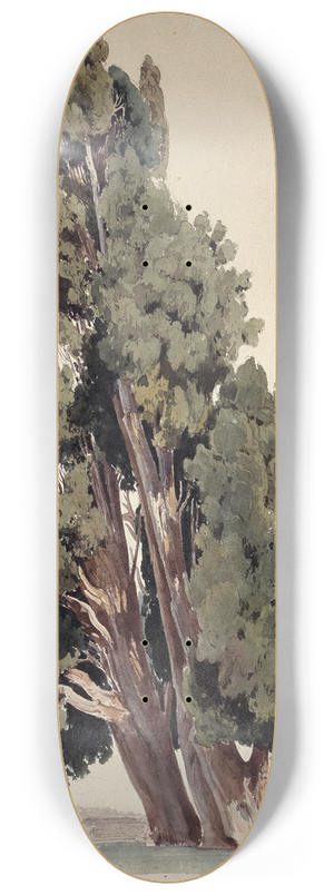Ernst Fries - Zypressen im Park der Villa dEste in Tivoli 8.25 inch art skate deck