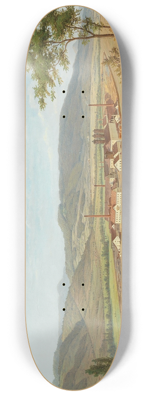Ernst Gustav Doerell - View of a Factory in st nad Labem 8.25 inch art skate deck