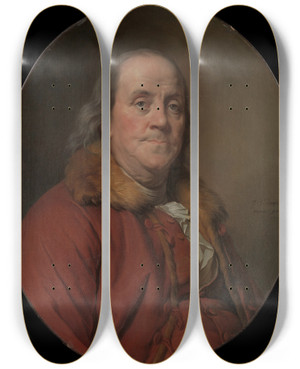 Triptych art skateboard deck of Joseph Siffred Duplessis Benjamin Franklin 17061790_3 by Joseph Siffred Duplessis (1725-1802) Triptych art skateboard deck of Joseph Siffred Duplessis Benjamin Franklin 17061790_3 by Joseph Siffred Duplessis (1725-1802)