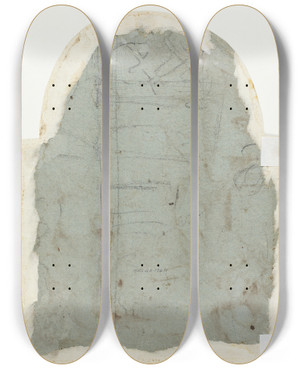 Triptych art skateboard deck of Federico Zuccaro Skitse Til Arkitektur by Federico Zuccaro (1542-1609)