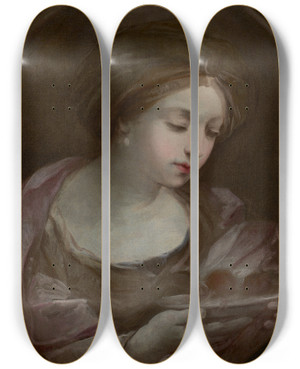 Triptych art skateboard deck of Guido Reni Bust Of A Woman Wearing A Turban by Guido Reni (1575-1642) Triptych art skateboard deck of Guido Reni Bust Of A Woman Wearing A Turban by Guido Reni (1575-1642)