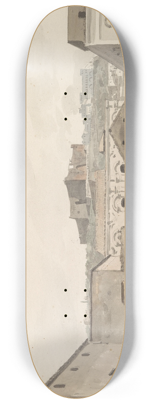 Abraham-Louis-Rodolphe Ducros - Gezicht op Castel SantElmo en het klooster vanaf Chiaja 8.25 inch art skate deck Abraham-Louis-Rodolphe Ducros - Gezicht op Castel SantElmo en het klooster vanaf Chiaja 8.25 inch art skate deck