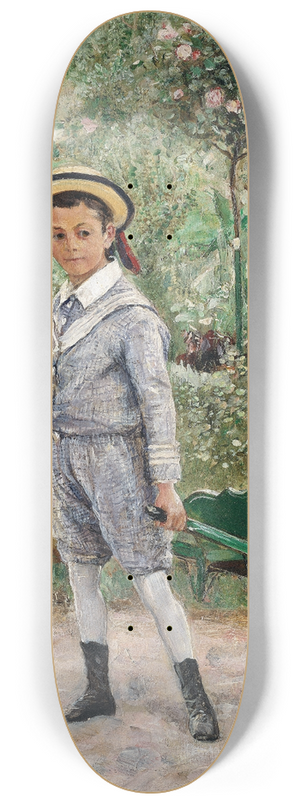Ernst Josephson - Boy with a Wheelbarrow 8.25 inch art skate deck