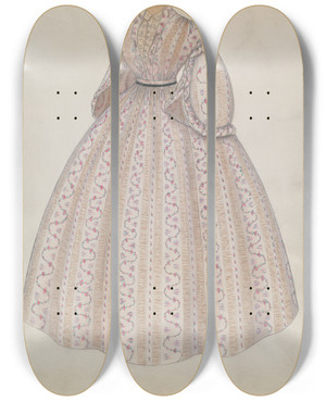 Triptych art skateboard deck of Roberta Spicer Dress_3 by Roberta Spicer