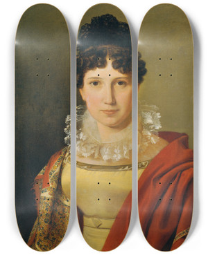 Triptych art skateboard deck of Ferdinand Georg Waldmller Catharina Freifrau Von Koudelka by Ferdinand Georg Waldmuller (1793-1865)