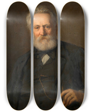 Triptych art skateboard deck of Christian Griepenkerl Rudolf Alt Maler by Christian Griepenkerl (1839-1916)