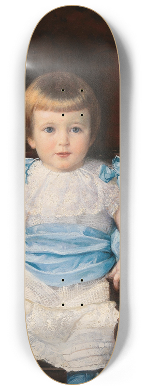 Ernst Klimt - Portrait of a little girl sitting 8.25 inch art skate deck