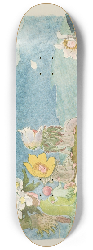 Ernst Kreidolf - Anemonen 8.25 inch art skate deck Ernst Kreidolf - Anemonen 8.25 inch art skate deck