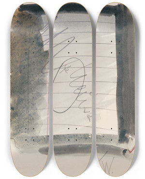 Triptych art skateboard deck of Karl Wiener Aus Meinem Leben 50 Bltter Vii by Karl Wiener (1901-1949)