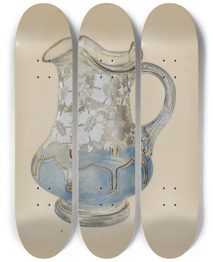 Triptych art skateboard deck of Ralph Atkinson Pitcher_2 by Ralph Atkinson (20-)