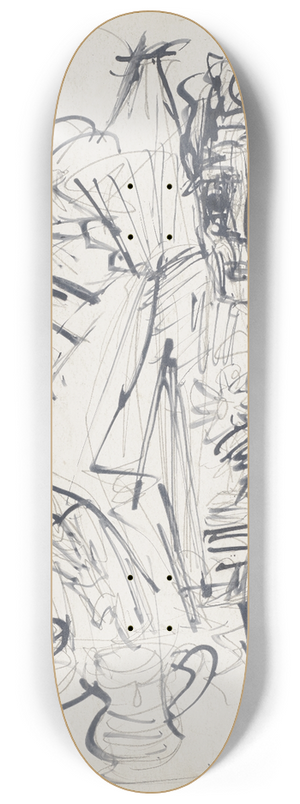 Ernst Ludwig Kirchner - Alte Frau mit Jungen am Kaffeetisch 8.25 inch art skate deck Ernst Ludwig Kirchner - Alte Frau mit Jungen am Kaffeetisch 8.25 inch art skate deck