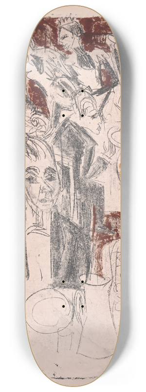 Ernst Ludwig Kirchner - At the Table 8.25 inch art skate deck