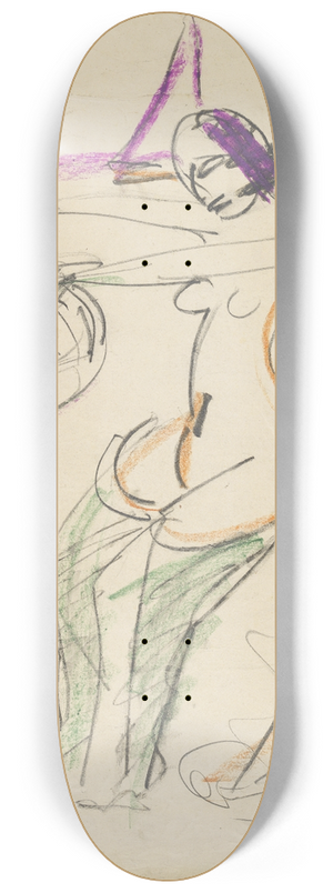 Ernst Ludwig Kirchner - Bather 8.25 inch art skate deck