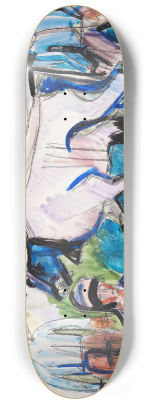 Ernst Ludwig Kirchner - Bauern mit Kuh 8.25 inch art skate deck