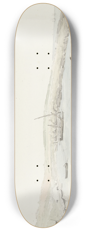 Abraham-Louis-Rodolphe Ducros - Gezicht op de haven van Luogo Vivo 8.25 inch art skate deck