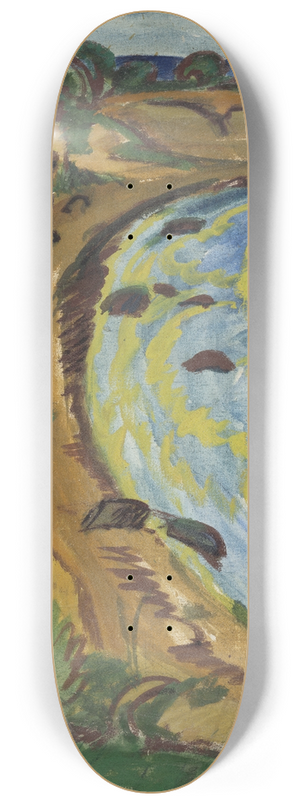 Ernst Ludwig Kirchner - Bay on the Coast of Fehmarn 8.25 inch art skate deck