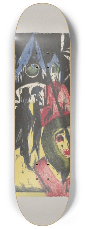 Ernst Ludwig Kirchner - Cocotte on the Street 8.25 inch art skate deck