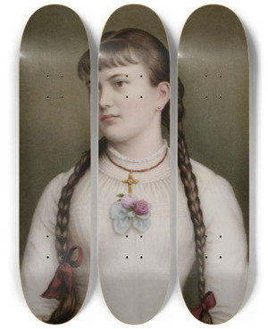 Triptych art skateboard deck of Christoph Deininger Antonia Johanna Schwemmer 18741926 Aus Tapfheim by Christoph Deininger (19-)
