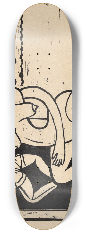 Ernst Ludwig Kirchner - Dancer Practicing 8.25 inch art skate deck