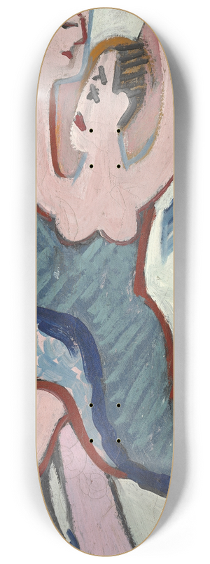 Ernst Ludwig Kirchner - Dancing Couple in the Snow (reverse) 8.25 inch art skate deck