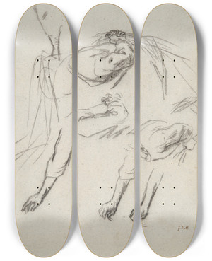 Triptych art skateboard deck of Jeanfranois Millet Study For Thegleaners by Jean-Franois Millet (1814-1875) Triptych art skateboard deck of Jeanfranois Millet Study For Thegleaners by Jean-Franois Millet (1814-1875)