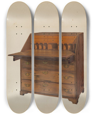 Triptych art skateboard deck of Fred Weiss Desk_1 by Fred Weiss