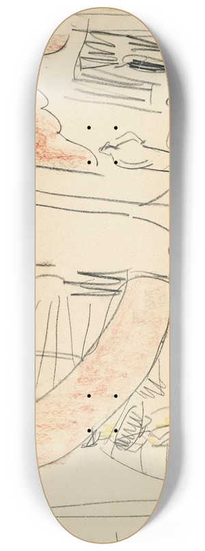 Ernst Ludwig Kirchner - Dinnerparty 8.25 inch art skate deck