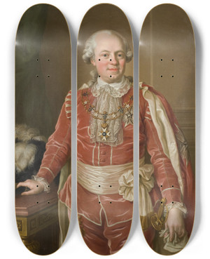 Triptych art skateboard deck of Ulrika Pasch Samuel Af Ugglas 17501812 by Ulrika Pasch (1735-1796)