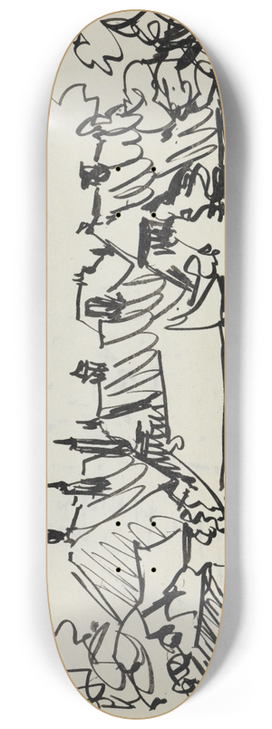 Ernst Ludwig Kirchner - Dorf auf Fehmarn 8.25 inch art skate deck