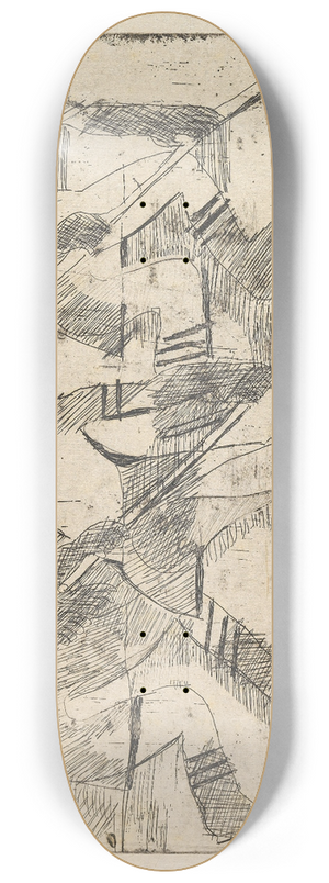 Ernst Ludwig Kirchner - Eishockeyspieler 8.25 inch art skate deck