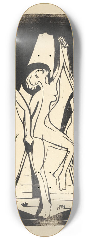 Ernst Ludwig Kirchner - Farbentanz 8.25 inch art skate deck