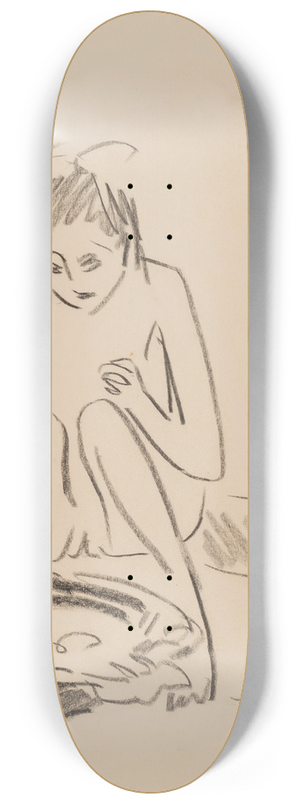 Ernst Ludwig Kirchner - Frnzi mit Badetub (Hockende Frnzi) 8.25 inch art skate deck