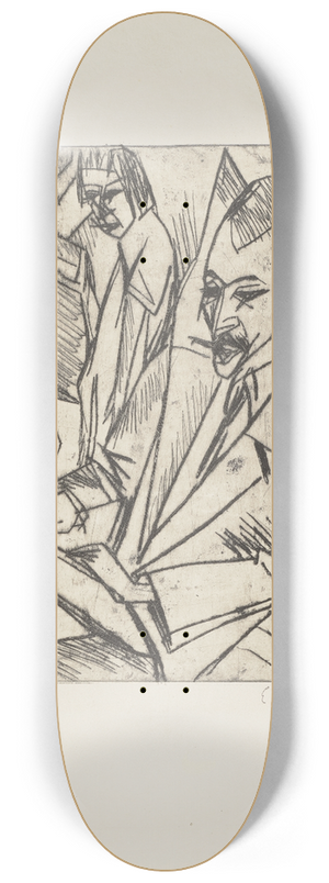 Ernst Ludwig Kirchner - Gewecke und Erna 8.25 inch art skate deck