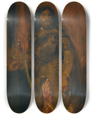 Triptych art skateboard deck of Eugne Delacroix Etude De Vicentinien Armure by Eugene Delacroix (1798-1863) Triptych art skateboard deck of Eugne Delacroix Etude De Vicentinien Armure by Eugene Delacroix (1798-1863)