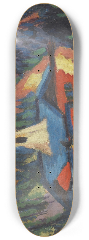 Ernst Ludwig Kirchner - Haus auf der Staffel 8.25 inch art skate deck