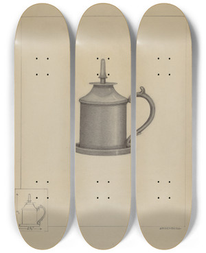 Triptych art skateboard deck of A Zaidenberg Spark Lamp_2 by A Zaidenberg Triptych art skateboard deck of A Zaidenberg Spark Lamp_2 by A Zaidenberg