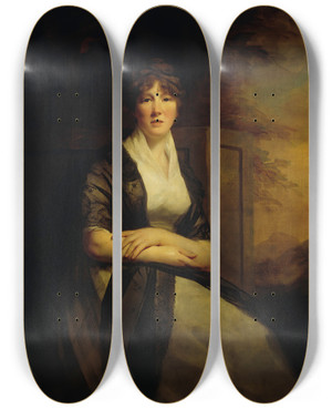 Triptych art skateboard deck of Sir Henry Raeburn Lady Anne Torphichen by Sir Henry Raeburn (1756-1823)