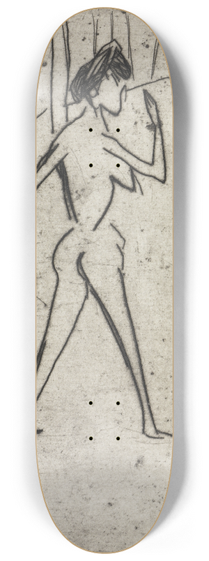Ernst Ludwig Kirchner - In den Wald schreitende Badende 8.25 inch art skate deck