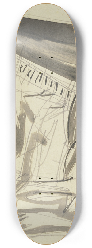 Ernst Ludwig Kirchner - Klemperer at the piano 8.25 inch art skate deck