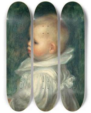 Triptych art skateboard deck of Pierreauguste Renoir Portrait Of Claude Renoir by Pierre-Auguste Renoir (1841-1919)