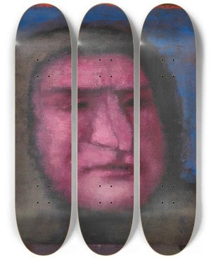 Triptych art skateboard deck of Karl Wiener Der by Karl Wiener (1901-1949)